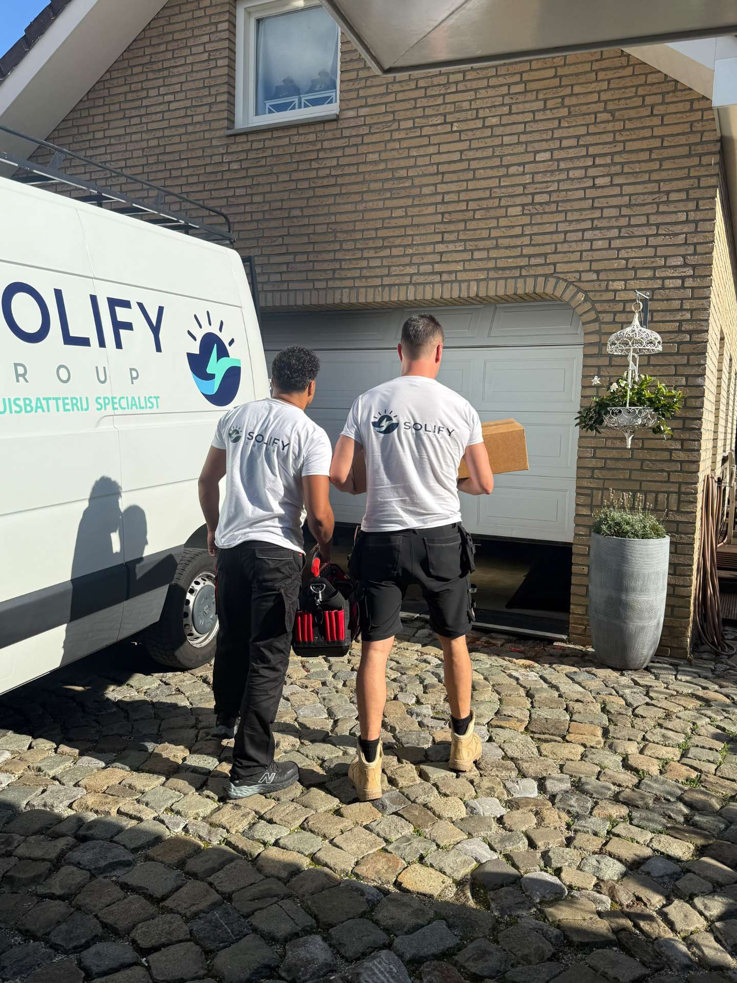 Solify monteurs aan het werk bij een klant